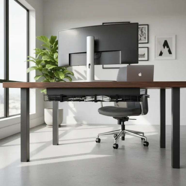 Een ergonomisch en opgeruimd bureau met perfect toegepast kabelmanagement