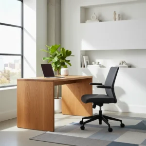 Een stabiel, premium sta-bureau in een modern thuiskantoor is een betere investering dan een goedkoop sta-bureau.