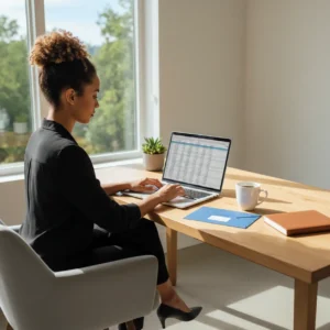 Ondernemer past de nieuwe bankrekeningnummers van de Belastingdienst aan in de online boekhouding.