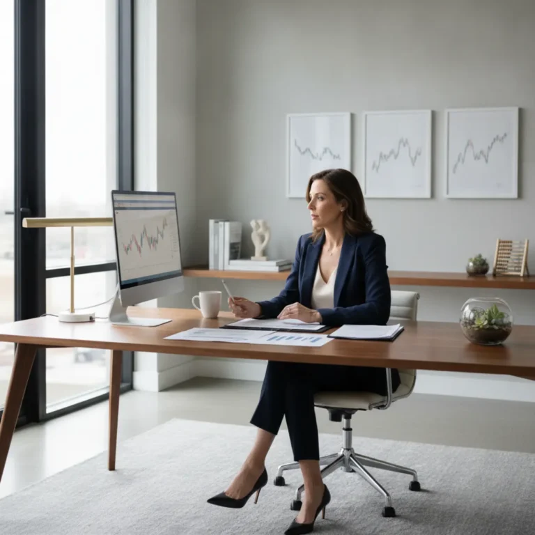 Een thuiswerkende DGA bekijkt de financiële administratie rondom het gebruikelijk loon en de managementovereenkomst.