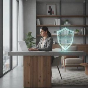 Een bestuurder neemt de regie over de veiligheid van de digitale thuiswerkplek.